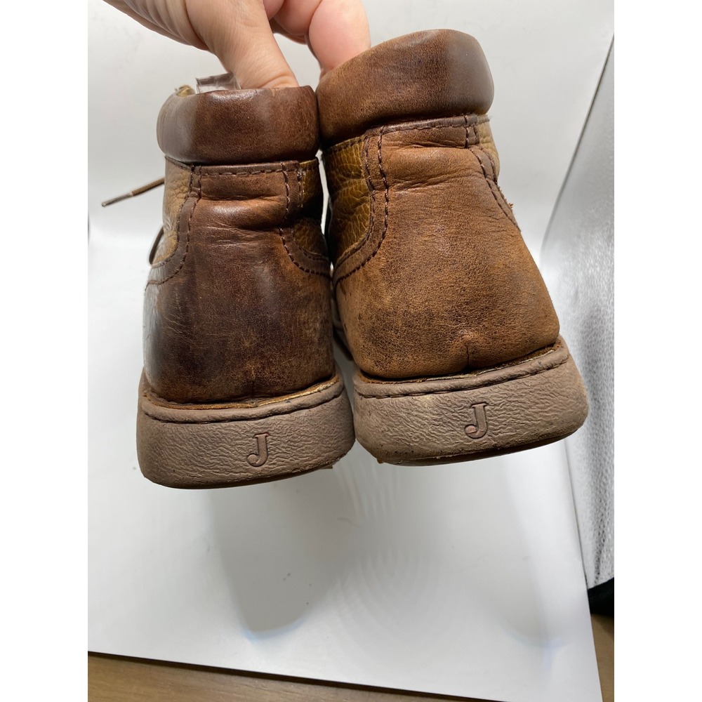 J.M. Weston Leather Ankle Boots Lace Up Casual Brown Size 11N - Picture 8 of 8